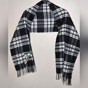 Vintage 90's Acme Clothing Tazmanian Devil Hockey Plaid Scarf